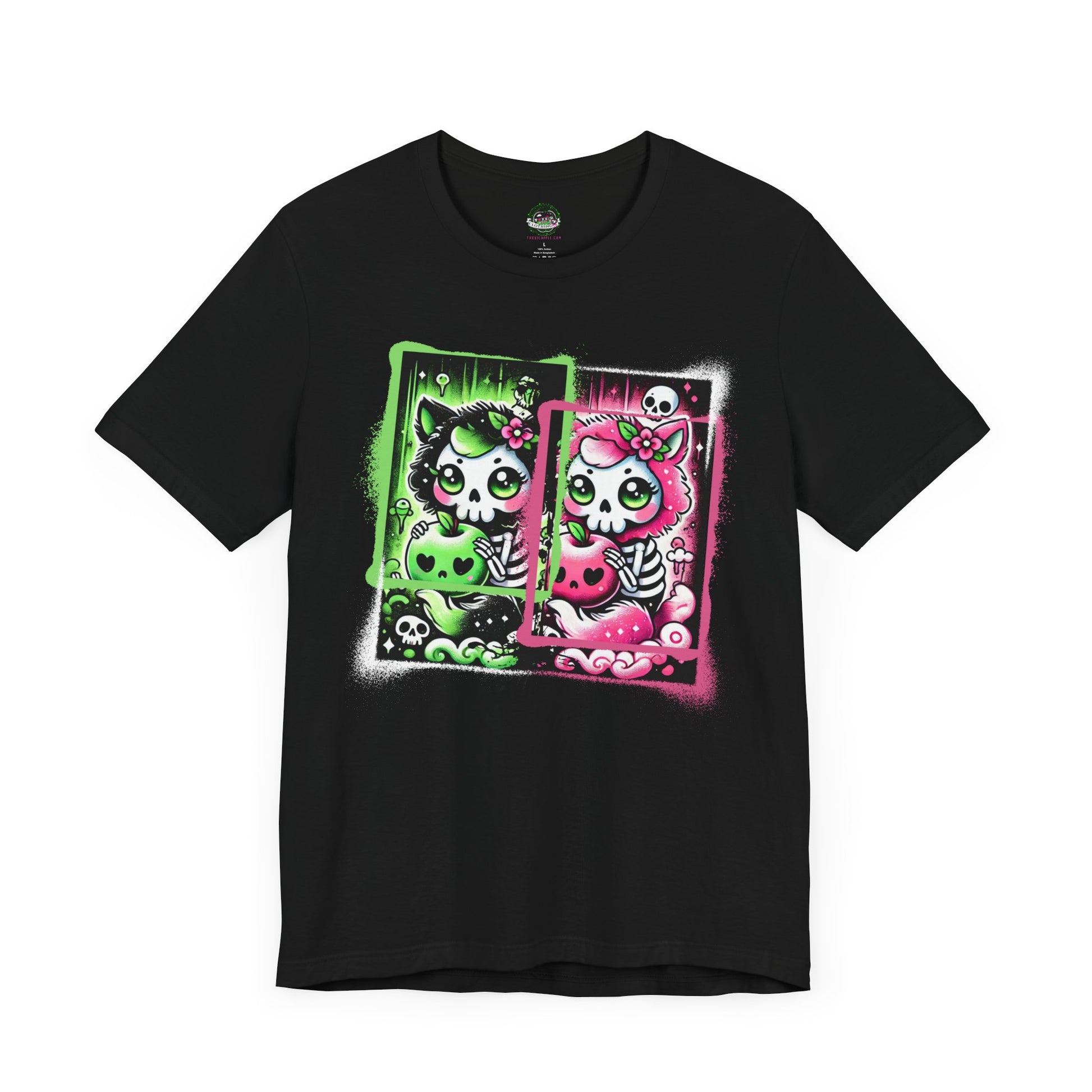 Skeleton Goth Neko Girl Tee - T-Shirt