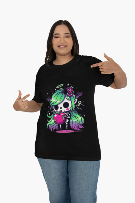 Chibi Skeleton Girl Tee Shirt