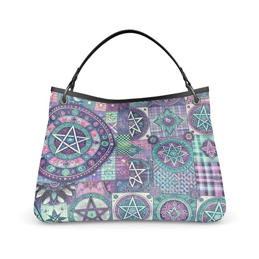 Wiccan Pentacle Patchwork Talbot Slouch Bag