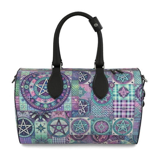 Wiccan Pentacle Patchwork Duffle Bag