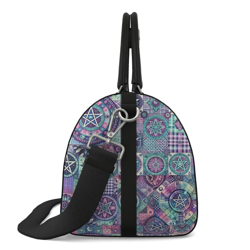 Wiccan Pentacle Patchwork Duffle Bag