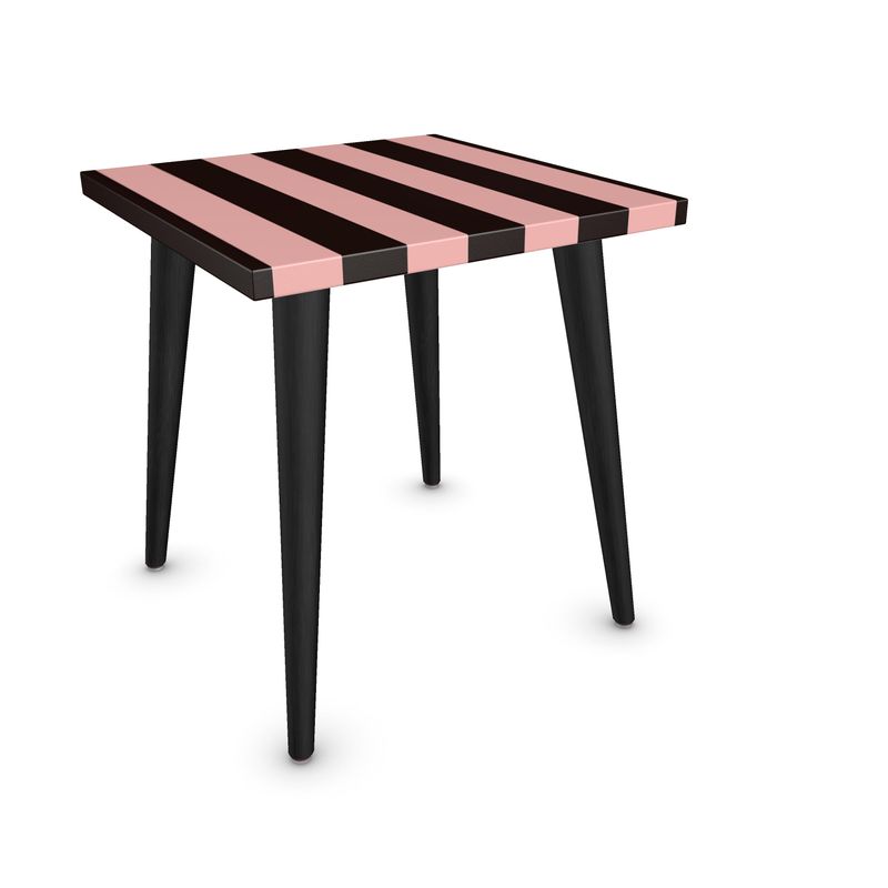 Blush Striped Side Table