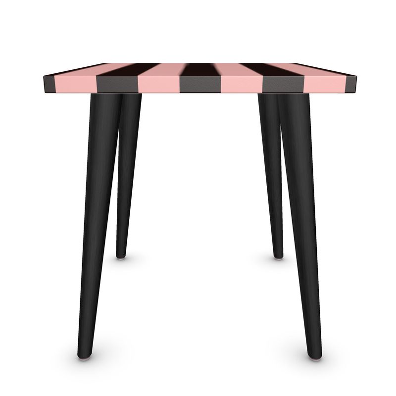 Blush Striped Side Table