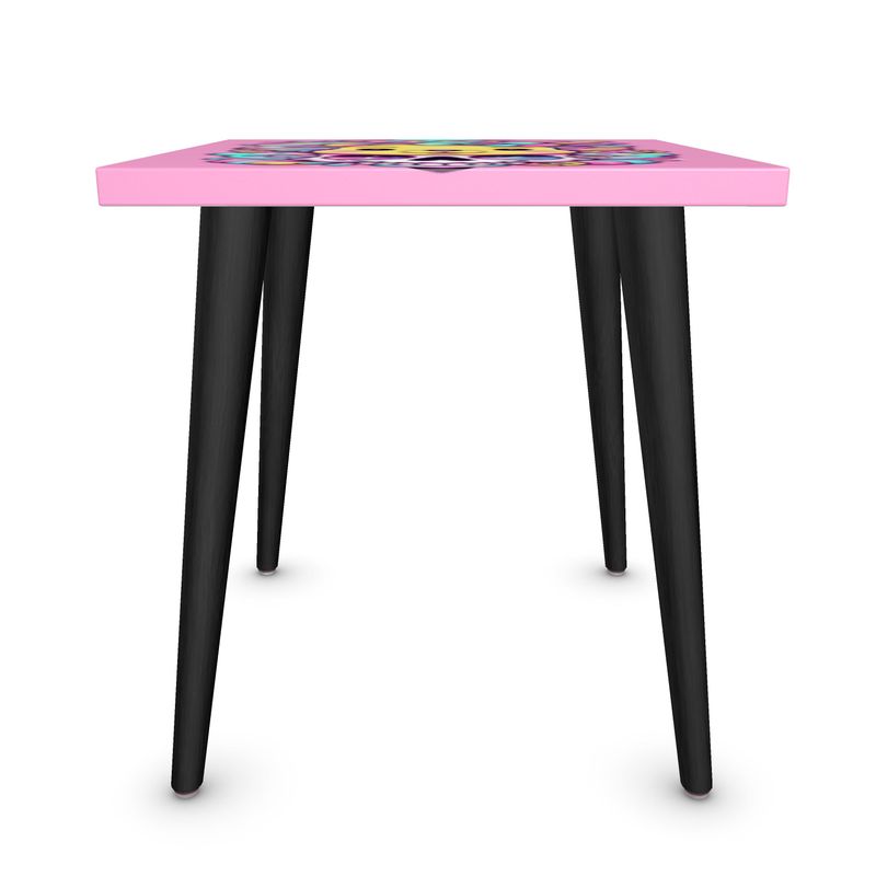 Pastel Goth Pink Teddy Bear Side Table