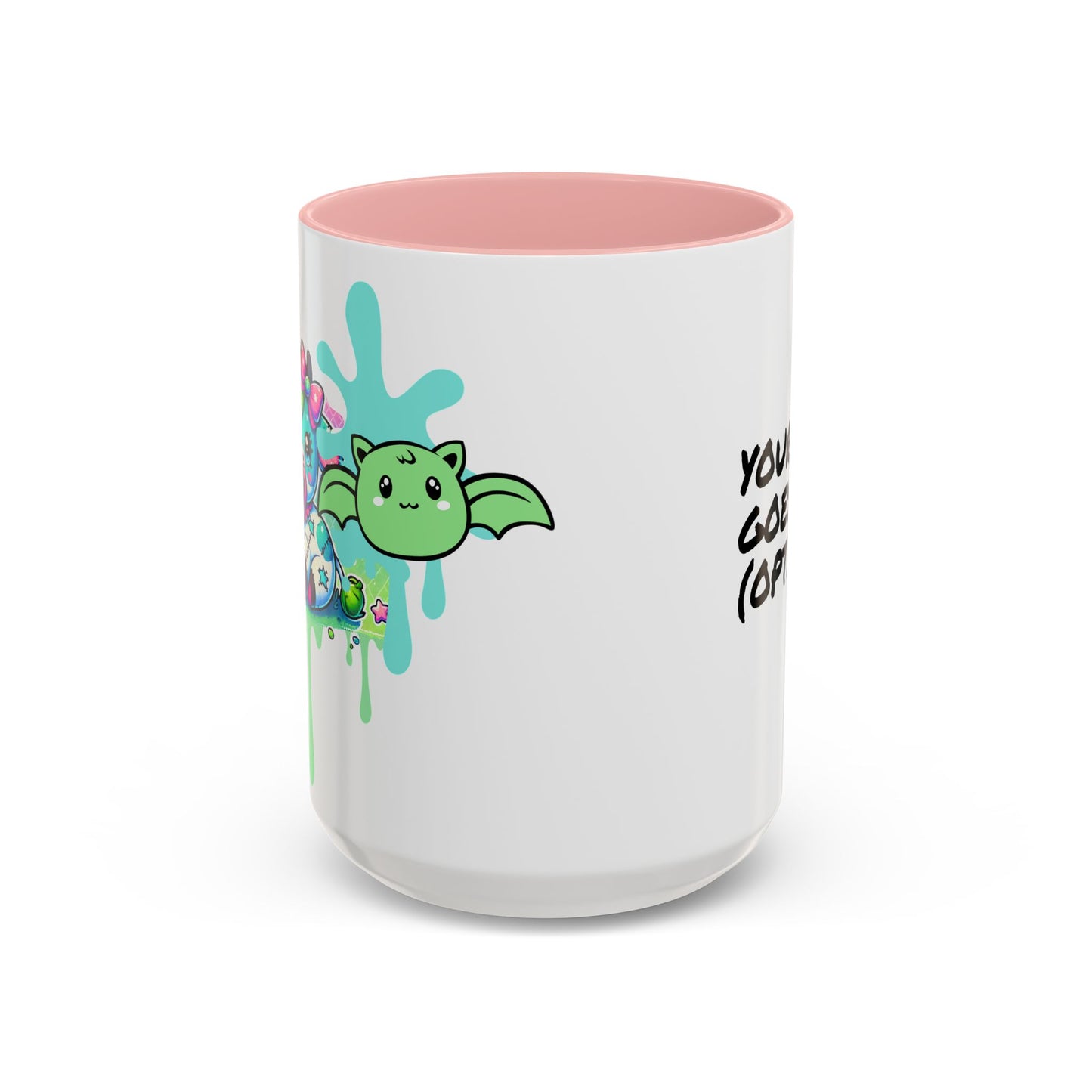 Kawaii Pastel Goth DDLG Gift Mug - Cow & Bat Paintbrush - Personalized