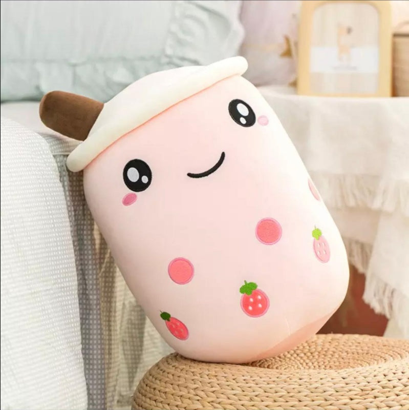 Milk Tea Cup Plush Toy Fruit Pillow Strawberry Matcha Cup Plushie