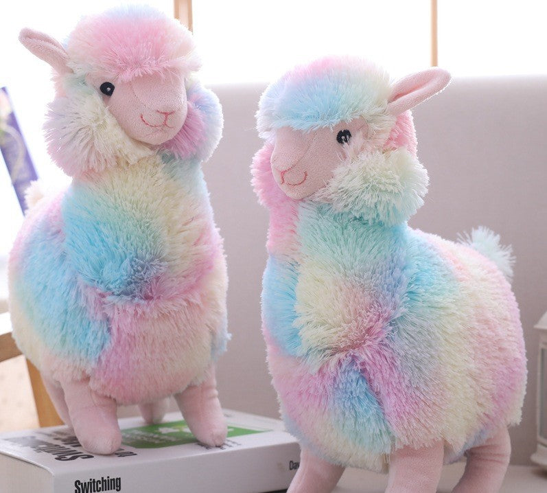 Rainbow Alpaca Plushie - Alpaca plush toy