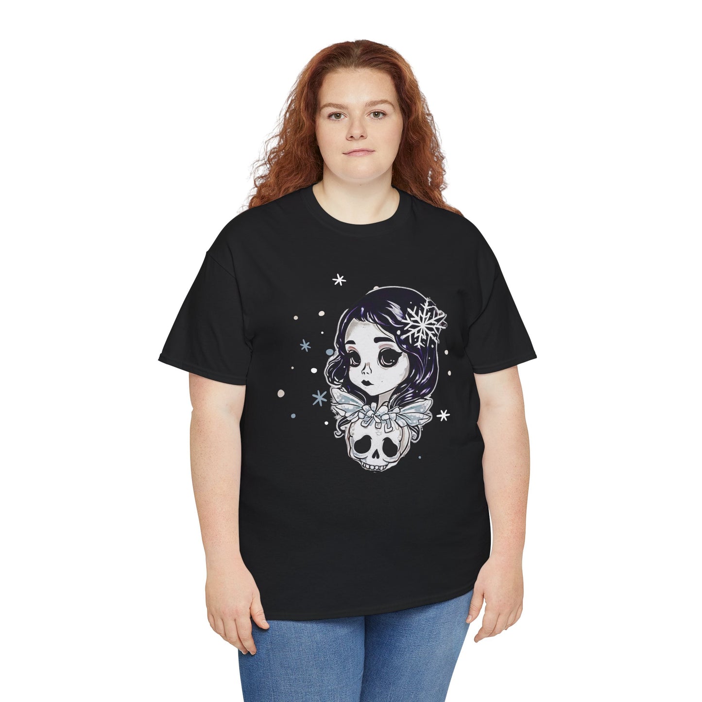 Winter Goth Girl Unisex Heavy Cotton Tee - T-Shirt