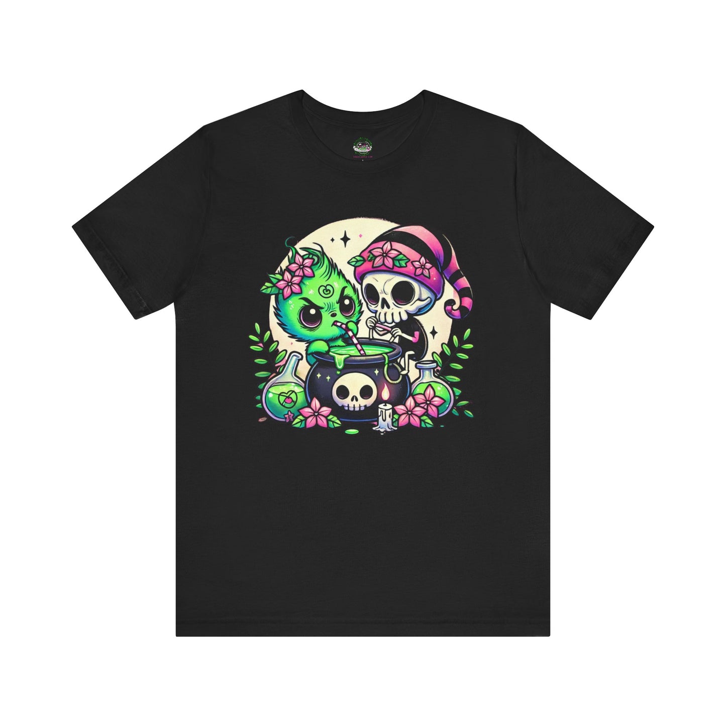 Kawaii Goth Grinch’s Brew Tee - Black / XS - T-Shirt