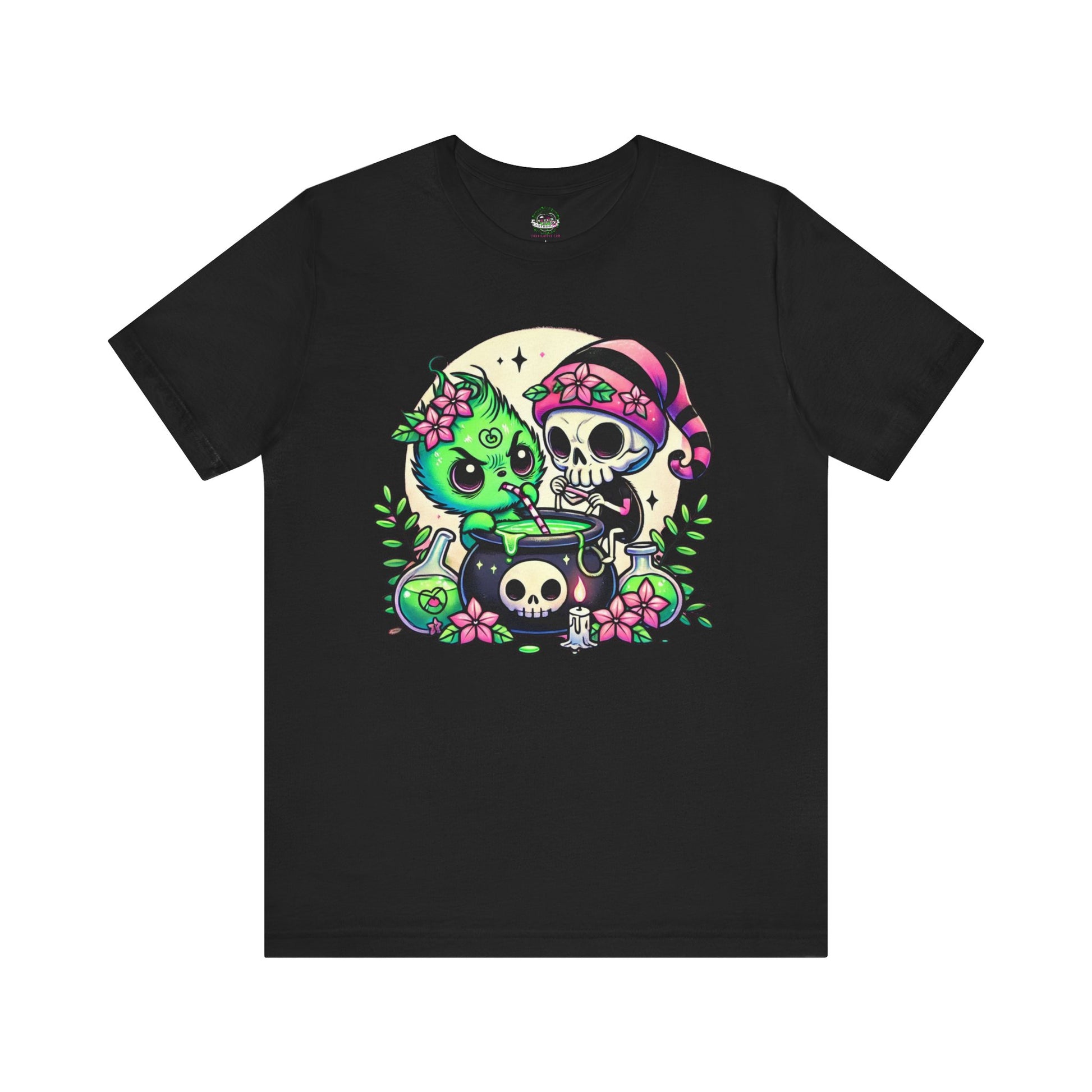 Kawaii Goth Grinch’s Brew Tee - Black / XS - T-Shirt