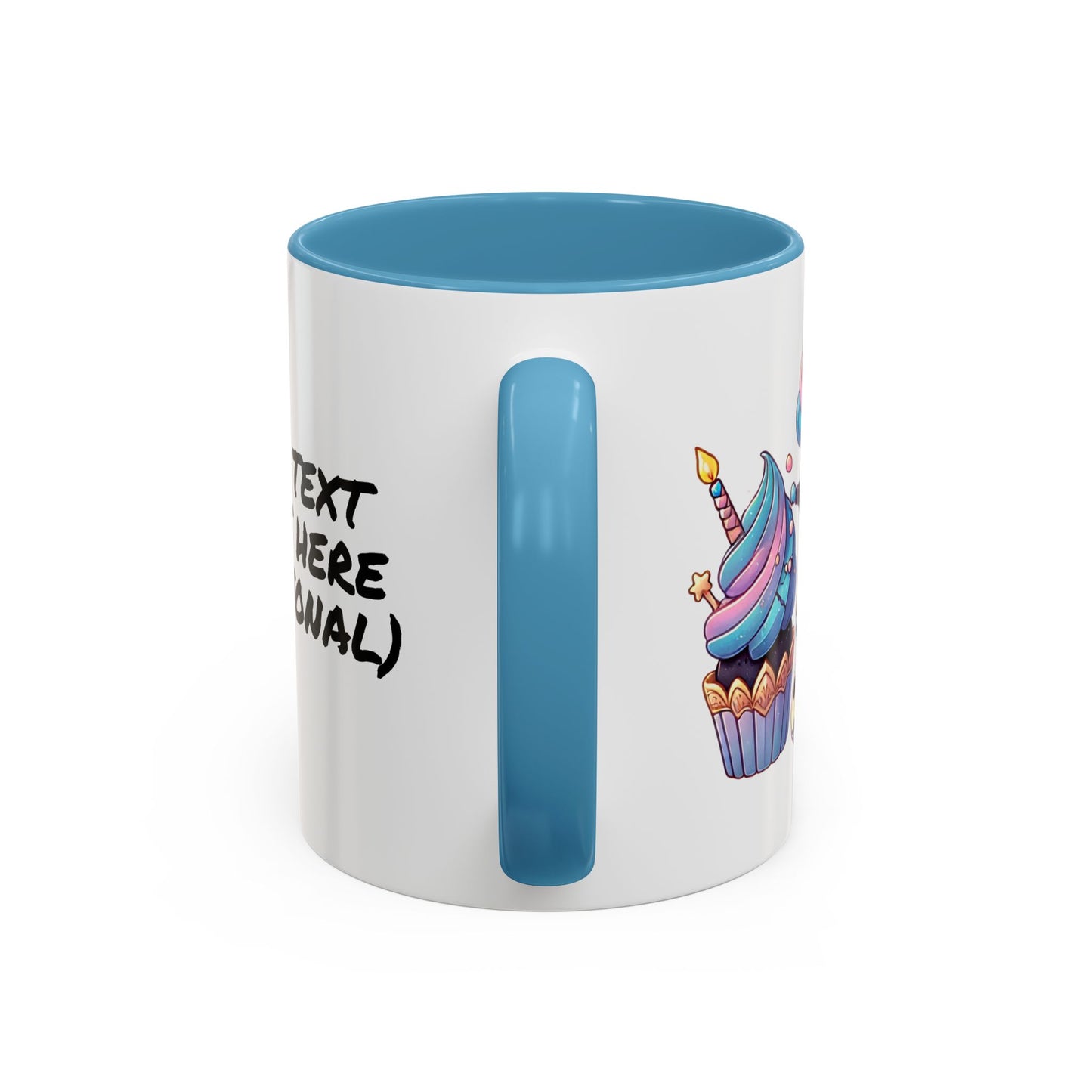 Kawaii Pastel Goth Birthday Gift Mug - Unicorn & Cupcake w/ Candle- Personalized Gift