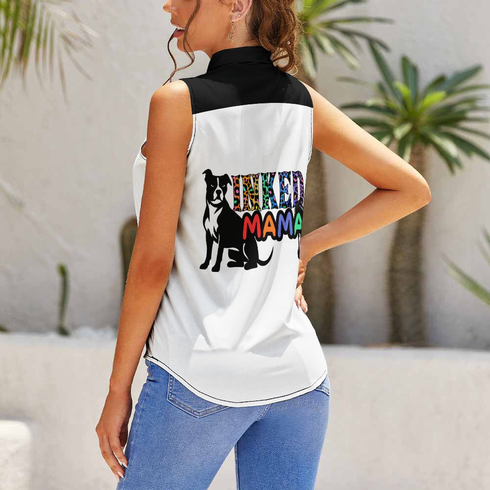 Inked Mama Pitbull Tattoo Sleeveless Top