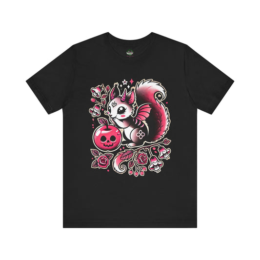Goth Squirrel Toxxic Apple Tee - Black / XS - T-Shirt