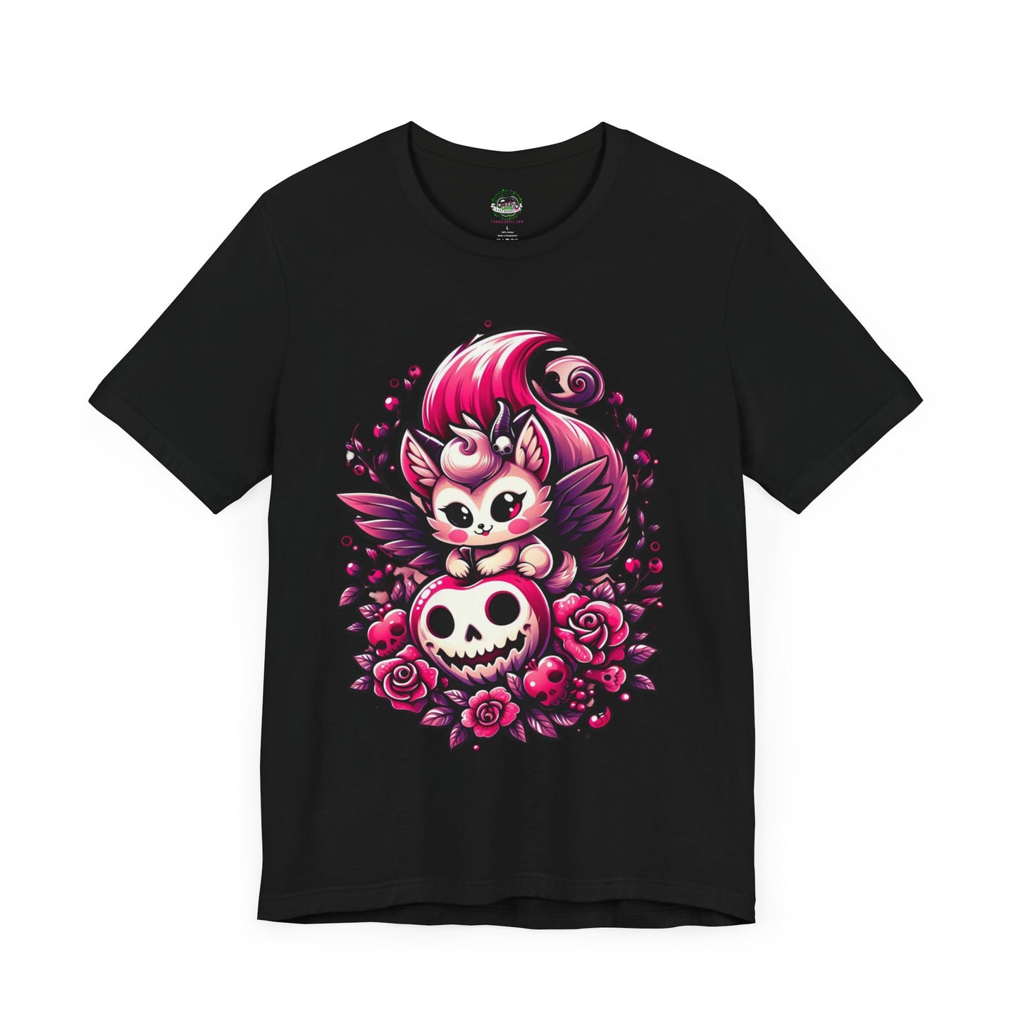 Crimson Red Goth Skeleton Critter Toxxic Apple Tee - T-Shirt