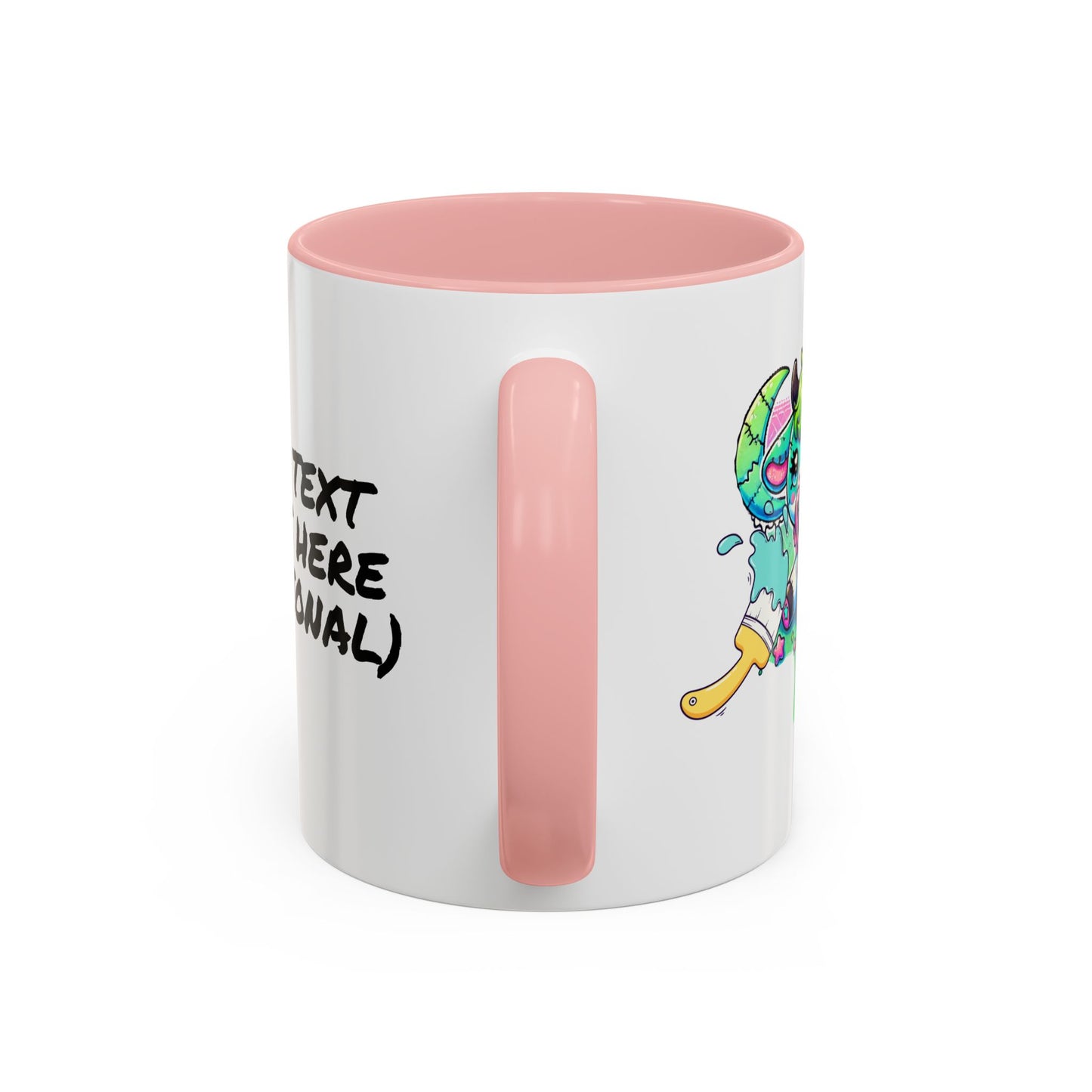 Kawaii Pastel Goth DDLG Gift Mug - Cow & Bat Paintbrush - Personalized