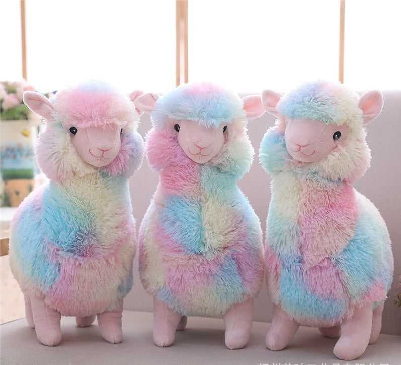 Rainbow Alpaca Plushie - Alpaca plush toy