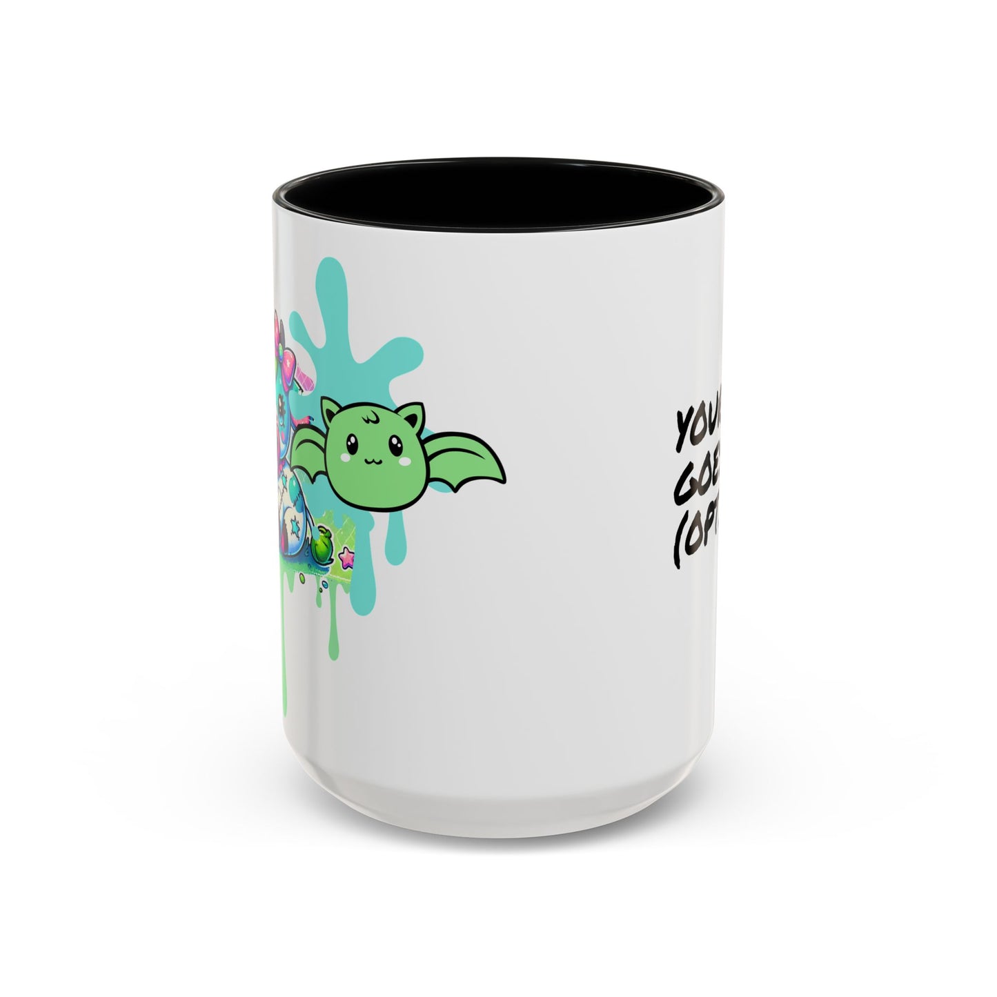 Kawaii Pastel Goth DDLG Gift Mug - Cow & Bat Paintbrush - Personalized