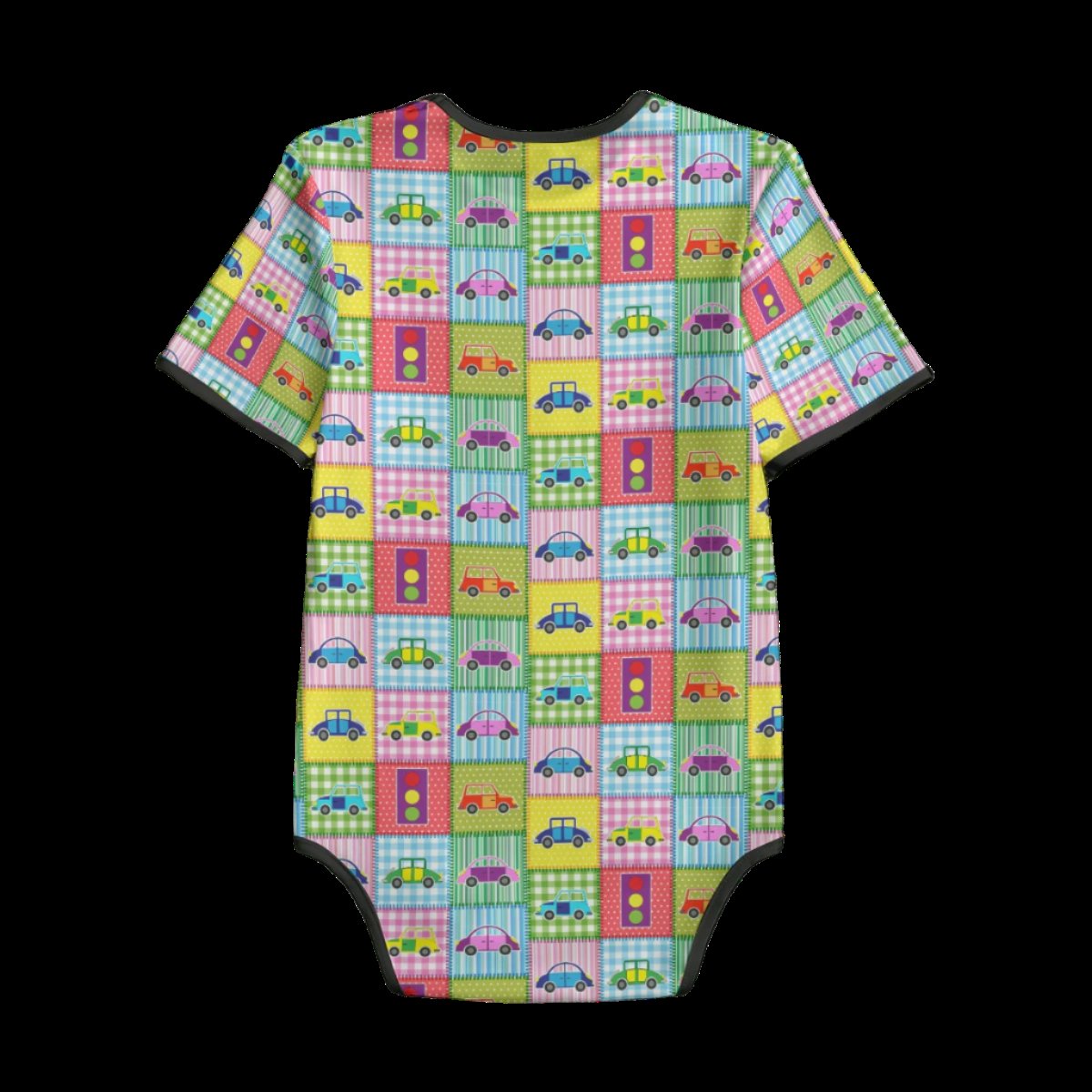 Car Patchwork Adult Onesie Bodysuit