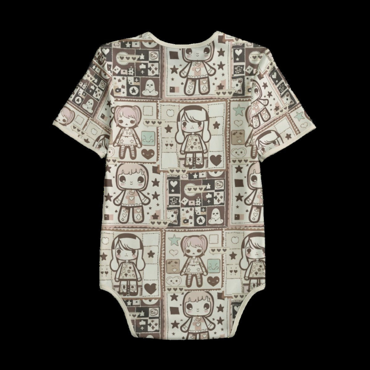 Vintage Kawaii Doll Patchwork Adult Onesie