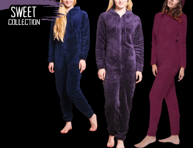 Fluffy Fleece Jumpsuits Adult Onesie