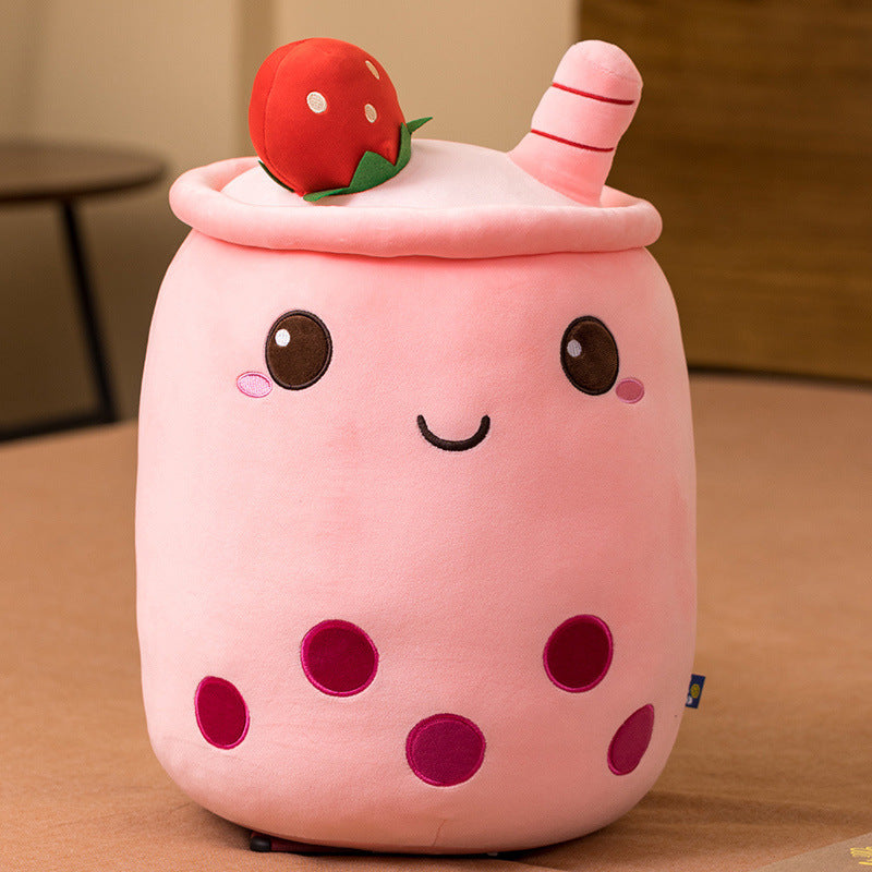 Milk Tea Cup Plush Toy Fruit Pillow Strawberry Matcha Cup Plushie