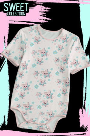 Baby Pastel Kawaii Starfish Adult Onesie