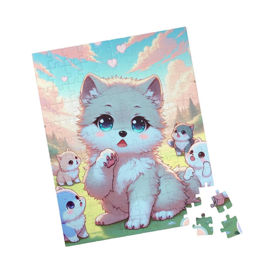 Baby Wolf Pups Meadow Puzzle