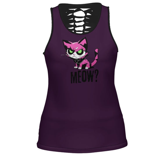 Women’s Hollow Out Tank Top Hollow out vest - White / S