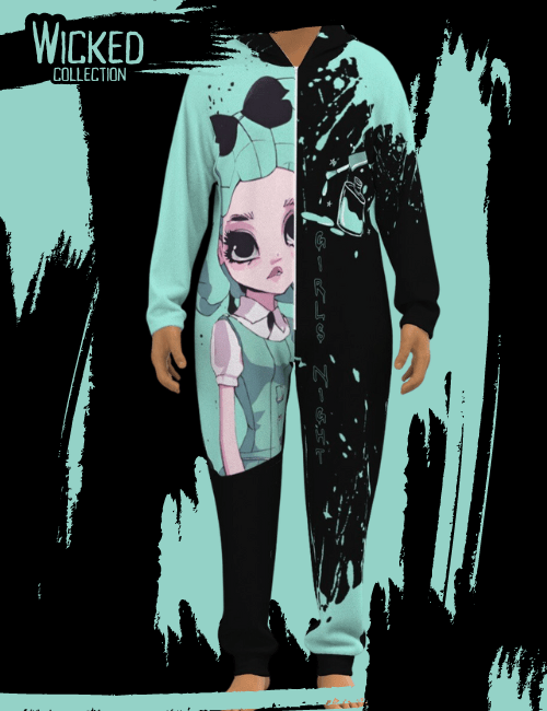 Girl’s Night Nail Polish Adult Fleece Onesie