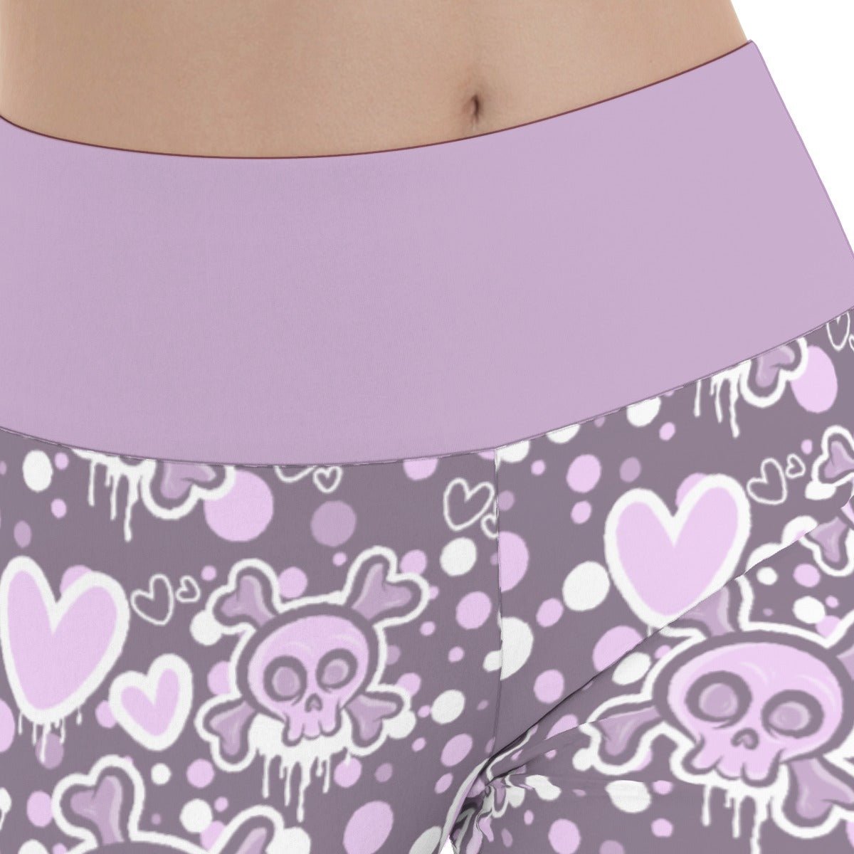 Pastel Goth Mauve Women’s Flare Yoga Pants - S