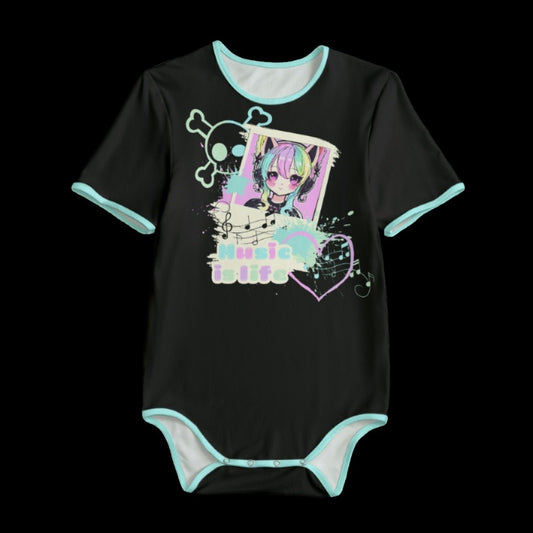Pastel Goth Music Is Life Adult Onesie - adult onesie
